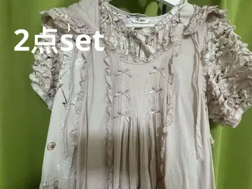 pinkhouse 파라솔 프린트 원피스+ 귀 달린 타브리에 핑크