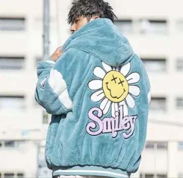 Smiley Face 퍼 블루종
