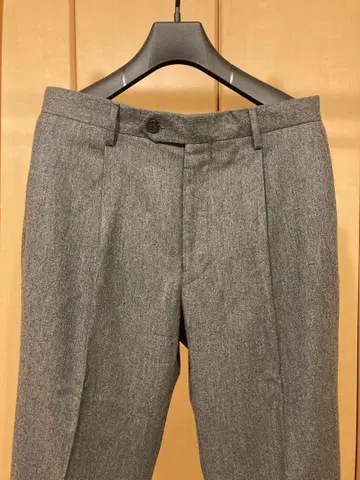 GERMANO BEAMS F 플란넬 1 플리츠 와이드 슬랙스 48