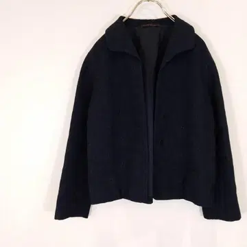 여성용 아우터 자켓 꽃무늬 블랙 크롭 기장 레트로 S