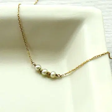 [ete] K10YG 담수 펄 목걸이