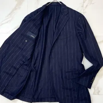 [ 희귀 XXXL 현행 ] 라르디니 테일러드 자켓 스트라이프 네이비