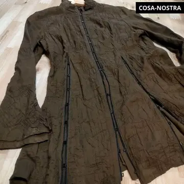 COSA-NOSTRA 브라운 긴팔 튜닉 (셔츠 자켓) 40