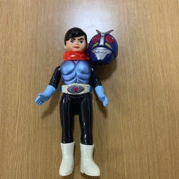 당시 물건! 가면라이더 1호 면취 소프트 비닐
