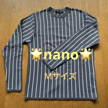 nano 스웨터 M 사이즈 그레이/화이트 스트라이프