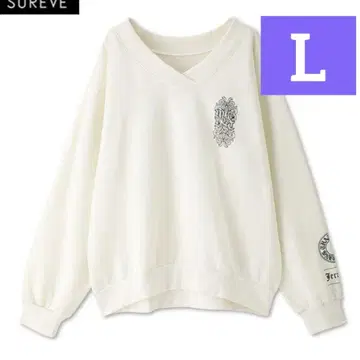 아베일 L 사이즈 화이트 로고 풀오버 SUREVE x Shoko