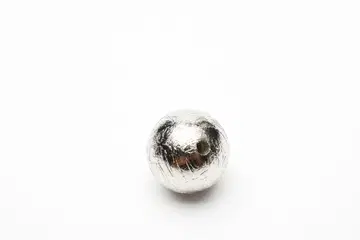 알타이 운석(메테오라이트) 14mm 라운드볼(관통 구멍) 실버 코팅 비즈
