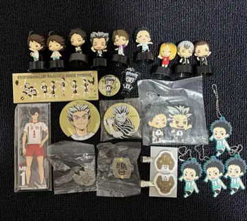 하이큐 가챠가챠 캔뱃지 니토탄 피규어 러버 참 헤어핀