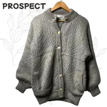 PROSPECT 케이블 니트 가디건 그레이