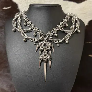 2.0 chainmail edgy goth archive necklace