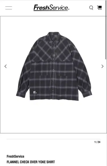 FreshServiceFLANNEL CHECK OVER YOKESHIRT