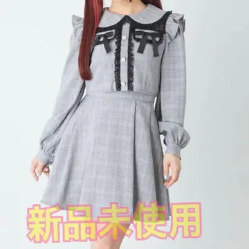 [새상품] AnkRouge 앙크루즈 셋업풍 프릴 원피스
