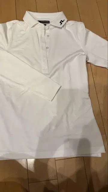 J.LINDEBERG 화이트 긴팔 피케 셔츠 골프웨어 골프