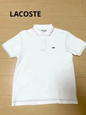 LACOSTE 화이트 피케 셔츠