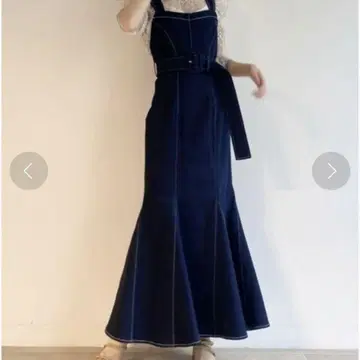 snidel 스나이델 데님 머메이드 원피스 인디고