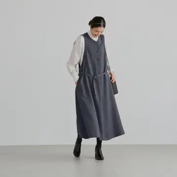 북유럽, 생활 잡화점 품격 있게 완성되는 오버롤 스커트 그레이 M