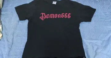 Demon666 글리터 T셔츠 블랙