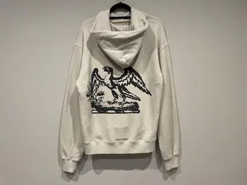 YEEZY 독수리 프린트 크림색 후드티