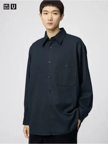 유니클로 u/트윌 워크 오버 사이즈 셔츠/2025aw