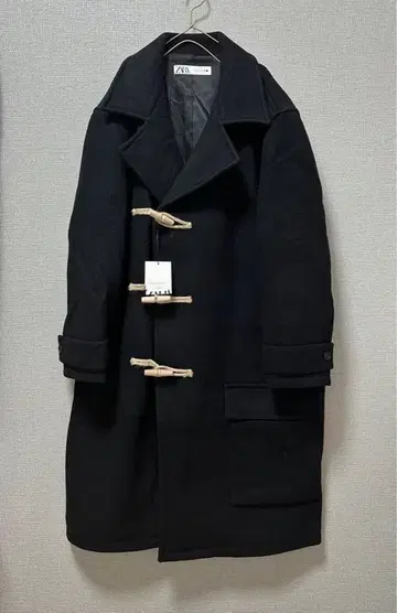 ZARA 토글 버튼 울 블렌드 코트