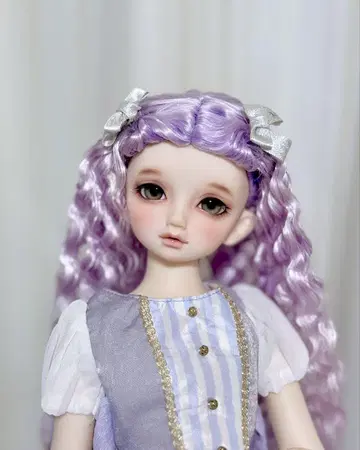 인형 가발 (MSD/SDM 대응 7~8인치) 롱 웨이브 연보라