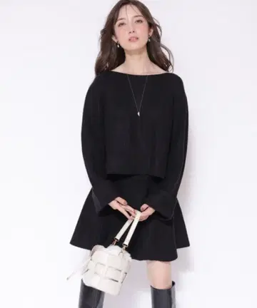 아푸와이저 리셰 백리본 미니 니트 셋업