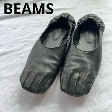 beams 빔즈 일본제 23.5 스퀘어토 개더 플랫 블랙
