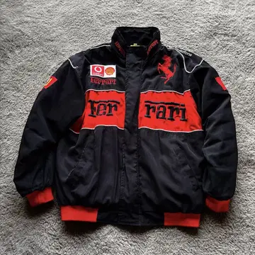 [ VINTAGE ] FERRARI 총 자수 마감 레이싱 점퍼 M