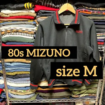 80s 미즈노 슈퍼스타 트랙 자켓 블랙 레드 M 사이즈
