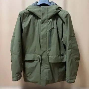 UNIQLO 하이브리드 다운 후드티 올리브 M