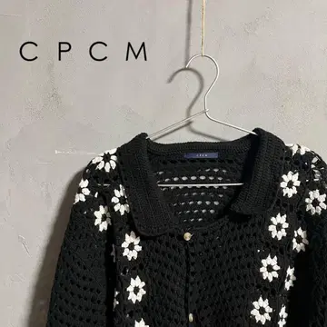 CPCM 꽃무늬 가디건 블랙