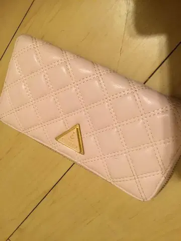 핑크 퀼팅 장지갑