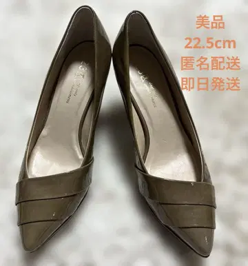 23구 브라운 하이힐 펌프스 22.5cm 새상품급