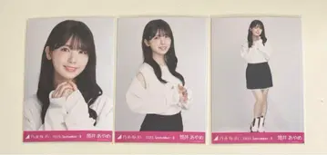 노기자카46 브로마이드 츠츠이 아야메 어깨 트임 상의 3종 컴프