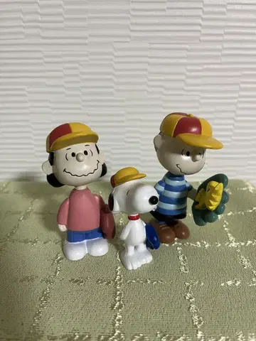 스누피 피규어 세트 3개 세트 쇼와 레트로 앤티크