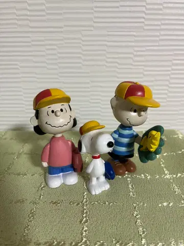 스누피 피규어 세트 3개 세트 쇼와 레트로 앤티크