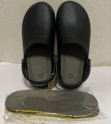 남성용 클로그 샌들 블랙 L