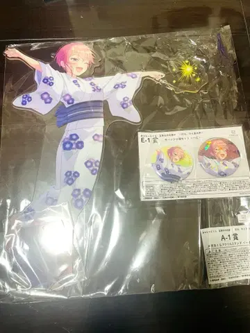 캐릭터 복권 5등분의 신부 A상 메가 BIG 아크릴 스탠드 나카노 이치카