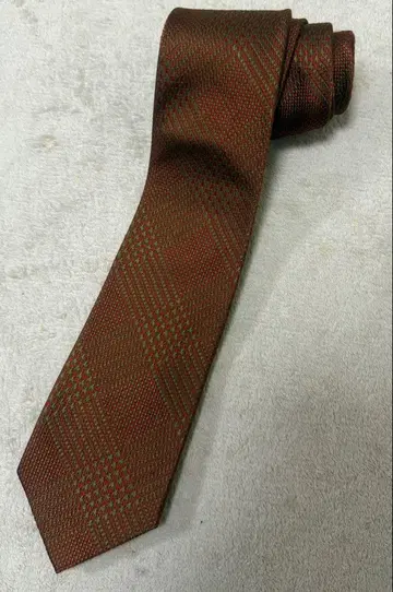 TOMORROWLAND 브라운 체크 무늬 넥타이