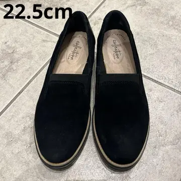 블랙 스웨이드 슬립온 22.5cm 클락스