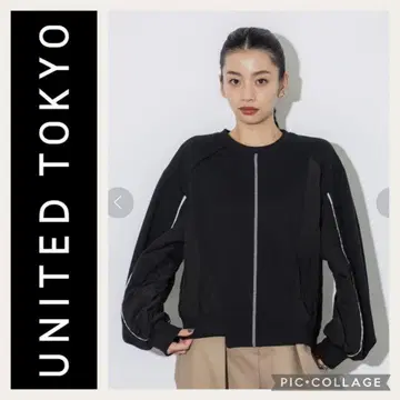 [새상품급] UNITED TOKYO 퀼팅 콤비 티셔츠