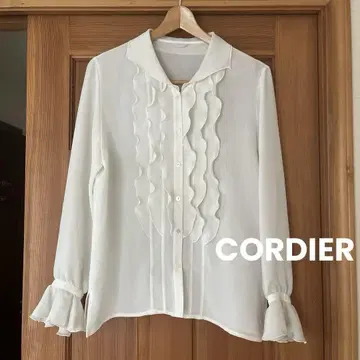 CORDIER 새상품급 블라우스 프릴 고급 엘레강트