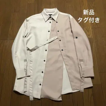 UNITED TOKYO 유니크 디자인 긴팔 셔츠 바이컬러