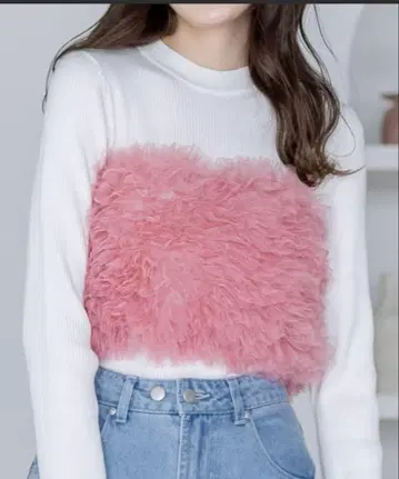 베어탑 핑크 뷔스티에