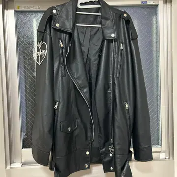 모르핀 모르프8ne 블랙 가죽 자켓 레어 지뢰 서브컬쳐