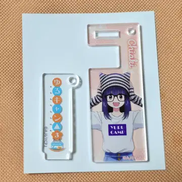 유루캠 마네키네코 콜라보 스마트폰 스탠드 키링 오가키 치아키