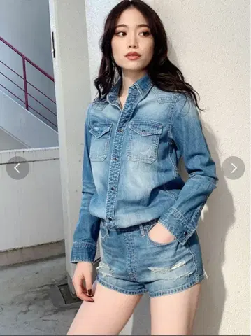 GYDA 웨스턴 데님 올인원 M