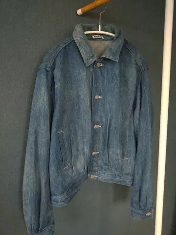 AURALEE 셀비지 페이디드 라이트 데님 사이즈 2