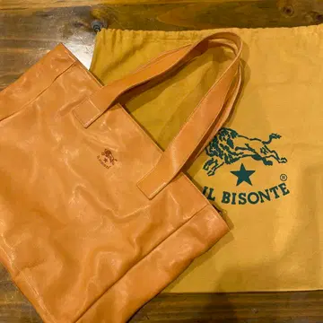새상품 IL BISONTE 브라운 야키누메 가죽 토트백