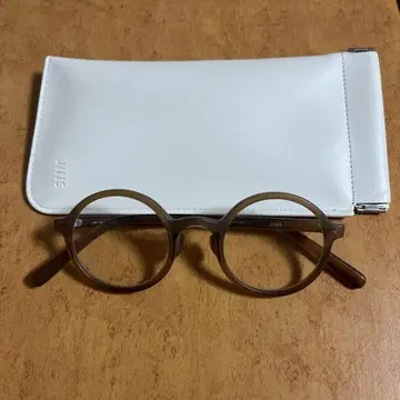 JINS 브라운 라운드 안경 조광 렌즈(브라운)